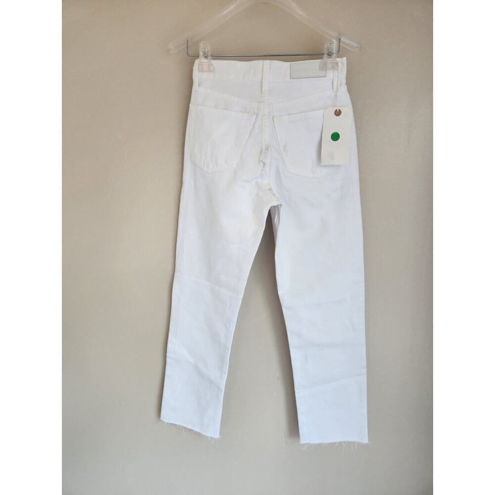 NWD RE/DONE Originals 70s Stove Pipe HR Straight Leg Jeans Size 24 White #BA405 - Picture 4 of 16
